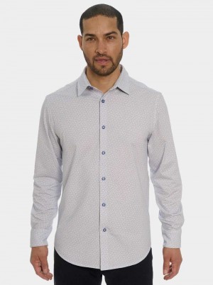 Robert Graham Asterisk Long Sleeve Button Down Shirt Kék | 639XNQKMW