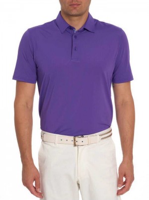 Robert Graham Axelsen Performance Polo Lila | 296RKYLWF