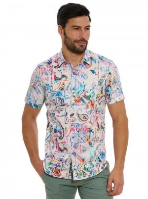 Robert Graham Belize Short Sleeve Button Down Shirt Big Multi | 185ZQLXHE