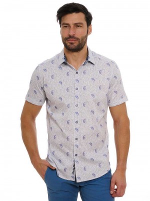 Robert Graham Belmond Short Sleeve Button Down Shirt Fehér | 824REKXWY