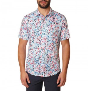 Robert Graham Blanes Short Sleeve Knit Shirt Multi | 504WEBOZD