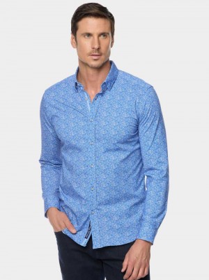 Robert Graham Boden Long Sleeve Button Down Shirt Kék | 807WXESRF