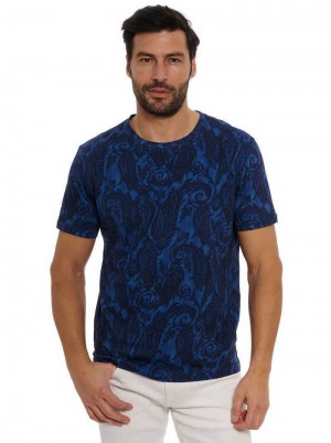 Robert Graham Bodhi T-shirt Sötétkék | 952YDNBQA