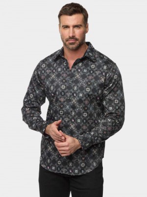 Robert Graham Buena Vista Long Sleeve Button Down Shirt Fekete | 306ICHGTM