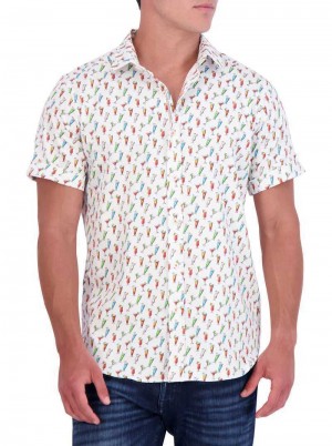 Robert Graham Cin Cin Short Sleeve Button Down Shirt Fehér | 274EBPLFH