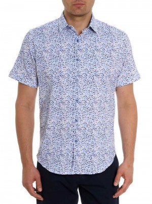 Robert Graham Cyprus Short Sleeve Button Down Shirt Kék | 832JOTVGL