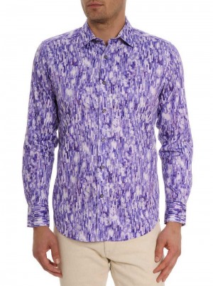 Robert Graham Demeri Long Sleeve Button Down Shirt Kék | 281AULMWS