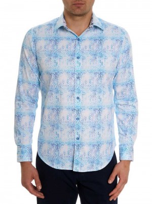 Robert Graham Dreamweaver Long Sleeve Button Down Shirt Teal | 956HNJRPS