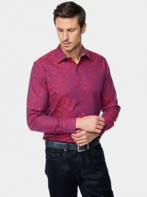 Robert Graham Highland Long Sleeve Button Down Shirt Berry | 147NPWIES