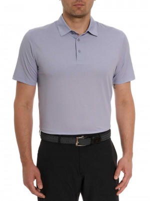 Robert Graham Hyde Performance Polo Szürke | 053NRTJKD