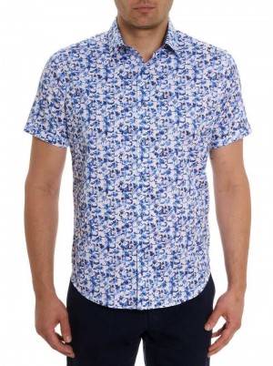 Robert Graham Kaanapali Short Sleeve Button Down Shirt Kék | 758RMALBU