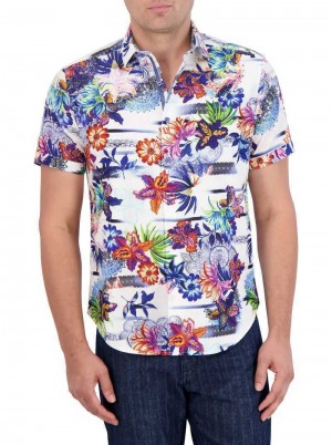 Robert Graham Kendari Short Sleeve Button Down Shirt Classic | 691IYQPRX