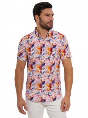 Robert Graham Ledger Short Sleeve Button Down Shirt Multi | 204ZRQFAB