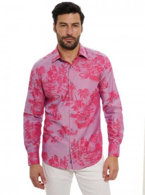 Robert Graham Limited Edition Endless Dreams Long Sleeve Button Down Shirt Tall Rózsaszín | 310FCBRUA