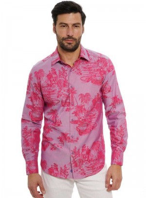 Robert Graham Limited Edition Endless Dreams Long Sleeve Button Down Shirt Big Rózsaszín | 183ZCPFDL