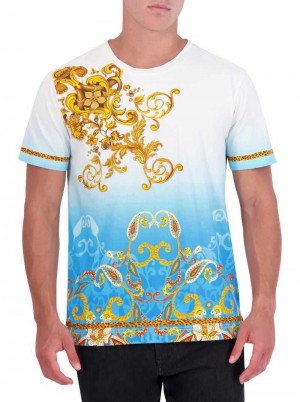 Robert Graham Limited Edition Golden Scrolls T-shirt Multi | 829DKHUXW