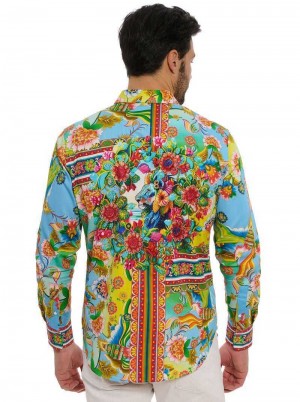 Robert Graham Limited Edition Hidden Lions Long Sleeve Button Down Shirt Tall Multi | 527TUJXPW