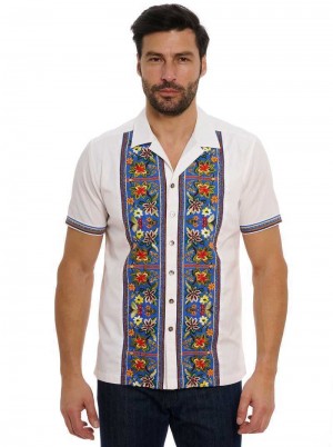 Robert Graham Limited Edition On Island Time Short Sleeve Button Down Shirt Fehér | 347KABVDI