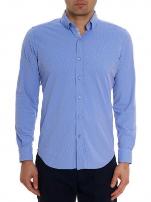 Robert Graham Marcus Motion Long Sleeve Button Down Shirt Kék | 810ETOCQY