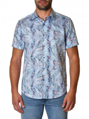 Robert Graham Mckay Short Sleeve Woven Shirt Kék | 390GORXPC