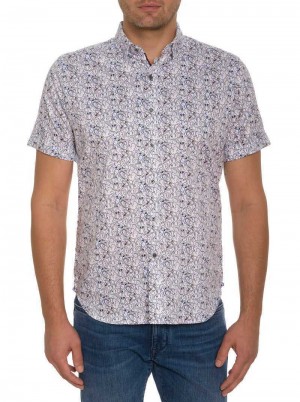 Robert Graham Painted Faces Short Sleeve Button Down Multi | 407KLQBWA