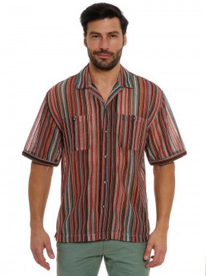 Robert Graham Serape Short Sleeve Button Down Shirt Multi | 465XBEJVU