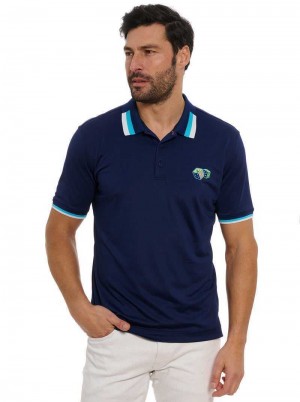 Robert Graham Skull Dice Polo Sötétkék | 854CLWTME