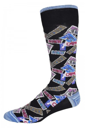 Robert Graham The Heist Sock Fekete | 480LHIRDE