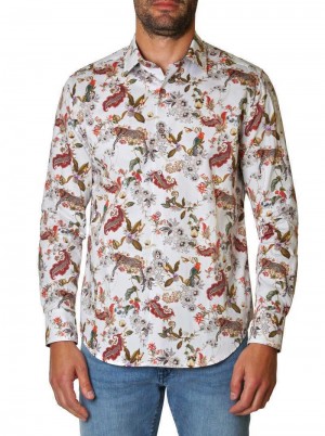 Robert Graham The Leo Long Sleeve Woven Shirt Fehér | 280BTAGHJ