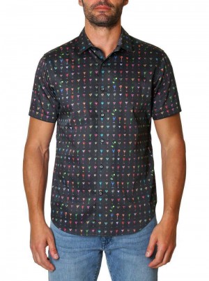 Robert Graham The Martini 2 Short Sleeve Shirt Fekete | 493JVZAFG