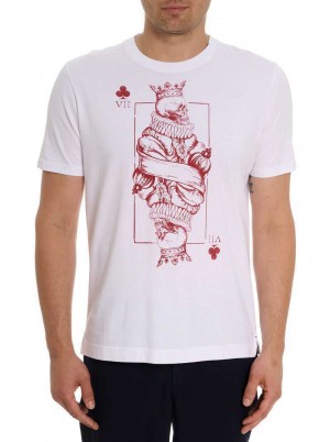 Robert Graham The Skull King T-shirt Fehér | 473BTWNDL