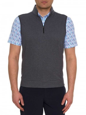 Robert Graham Treviso Performance Vest Charcoal | 029ERYFJO