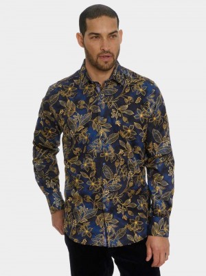 Robert Graham Valmont Long Sleeve Button Down Shirt Kék | 549QWUALC