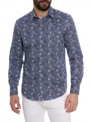 Robert Graham Walpon Long Sleeve Button Down Shirt Kék | 124RYSDAE