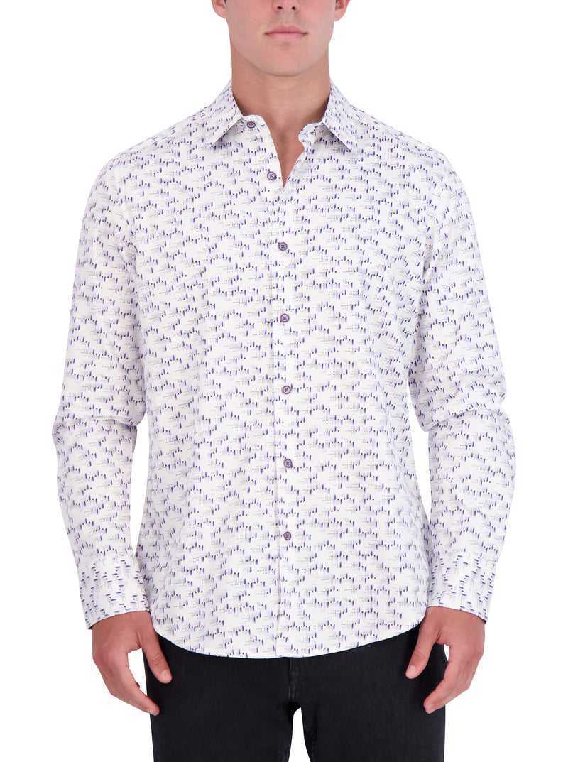 Robert Graham Bandwith Long Sleeve Button Down Shirt Kék | 346PFTVWK