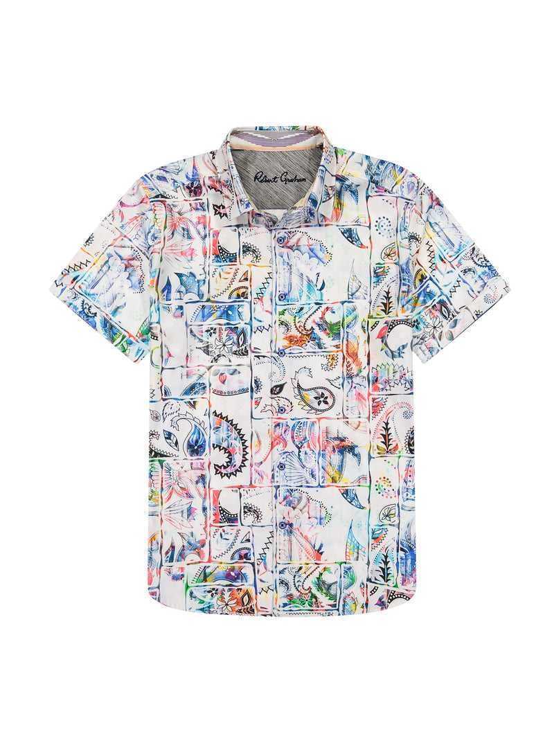 Robert Graham Belize Short Sleeve Button Down Shirt Tall Multi | 150BTPGMU