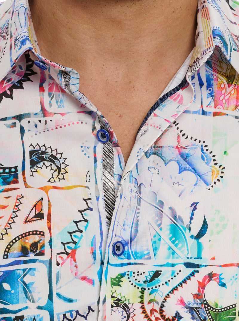 Robert Graham Belize Short Sleeve Button Down Shirt Tall Multi | 150BTPGMU