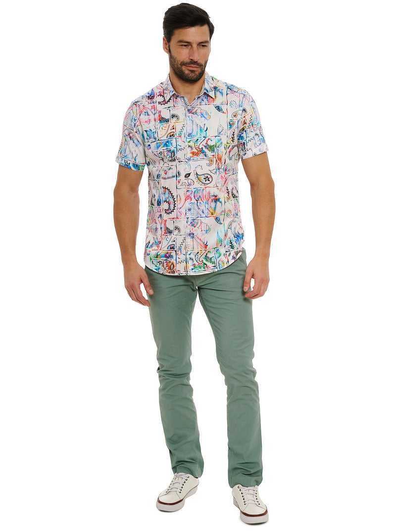 Robert Graham Belize Short Sleeve Button Down Shirt Multi | 623YMBWAF