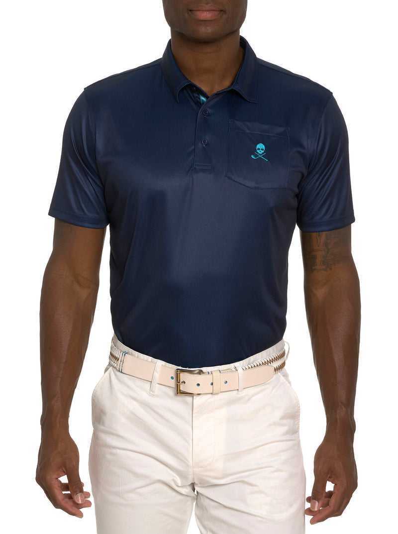 Robert Graham Blade Iron Performance Polo Sötétkék | 489GJCYQM