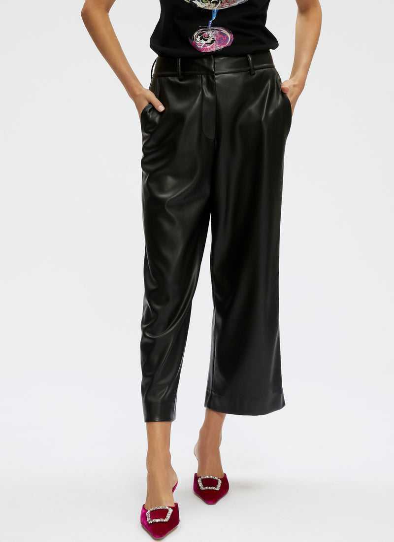 Robert Graham Blair Leather Pant Fekete | 693EIGUPF