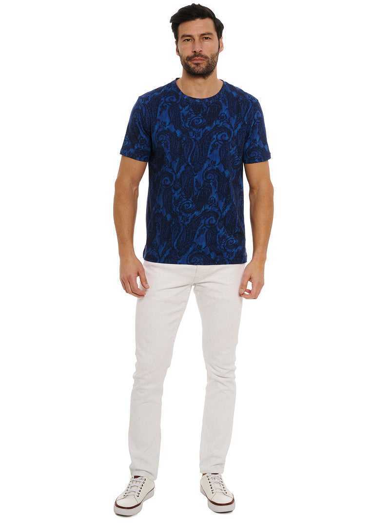 Robert Graham Bodhi T-shirt Sötétkék | 952YDNBQA