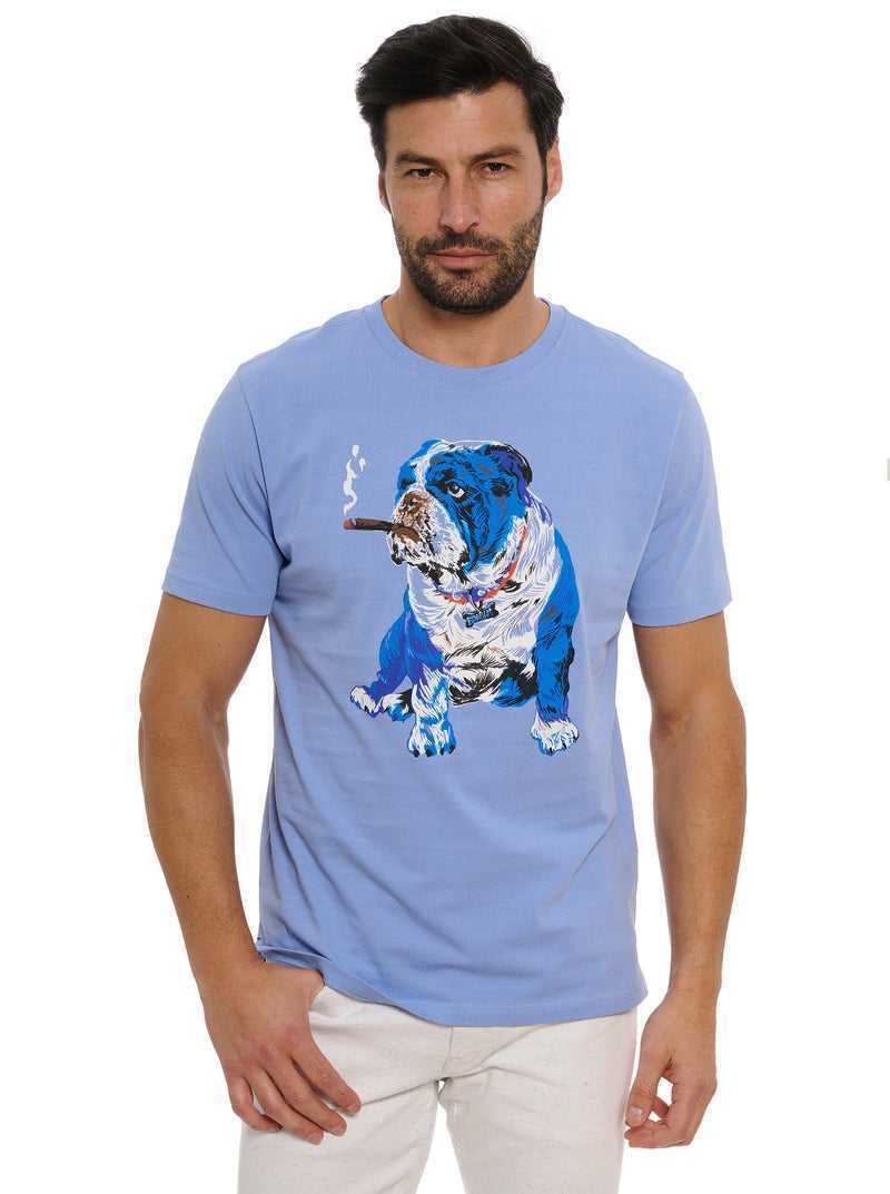 Robert Graham Cigar Graham T-shirt Periwinkle | 423FOXDYC