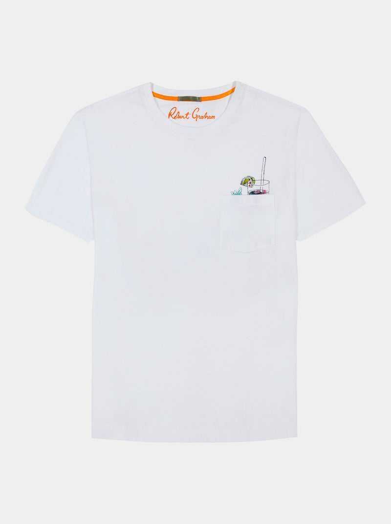 Robert Graham Cocktail Splash T-shirt Fehér | 648SELCAZ