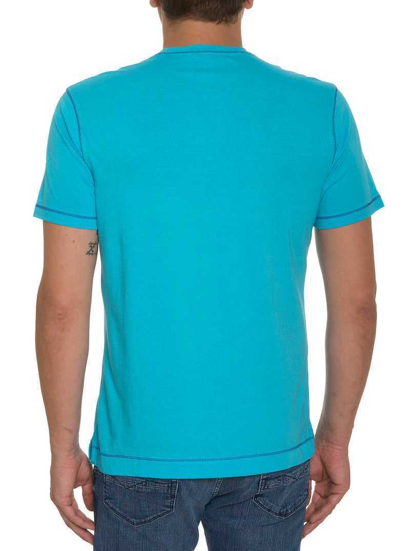 Robert Graham Eastwood T-shirt Aqua | 568IPHULC