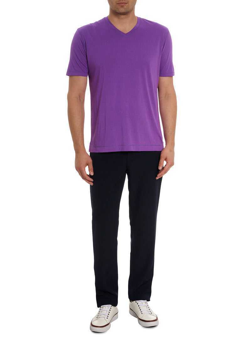 Robert Graham Eastwood T-shirt Grape | 375FVIKRJ