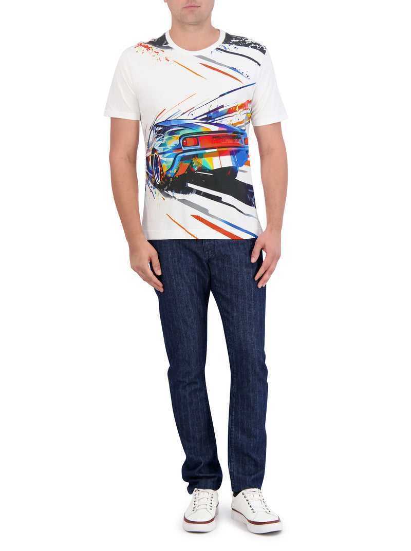 Robert Graham Grand Speed T-shirt Fehér | 412FCMKTJ