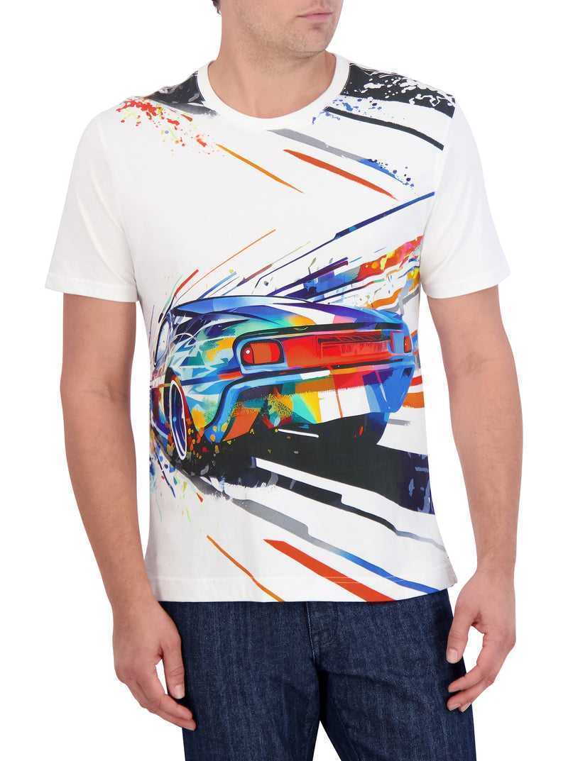 Robert Graham Grand Speed T-shirt Fehér | 412FCMKTJ