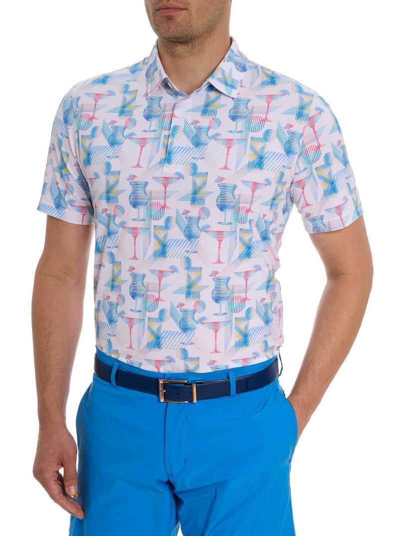 Robert Graham Happiest Hour Polo Sötétkék | 758VUZAIY