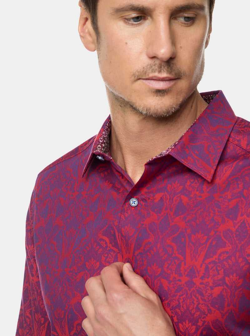 Robert Graham Highland Long Sleeve Button Down Shirt Berry | 147NPWIES