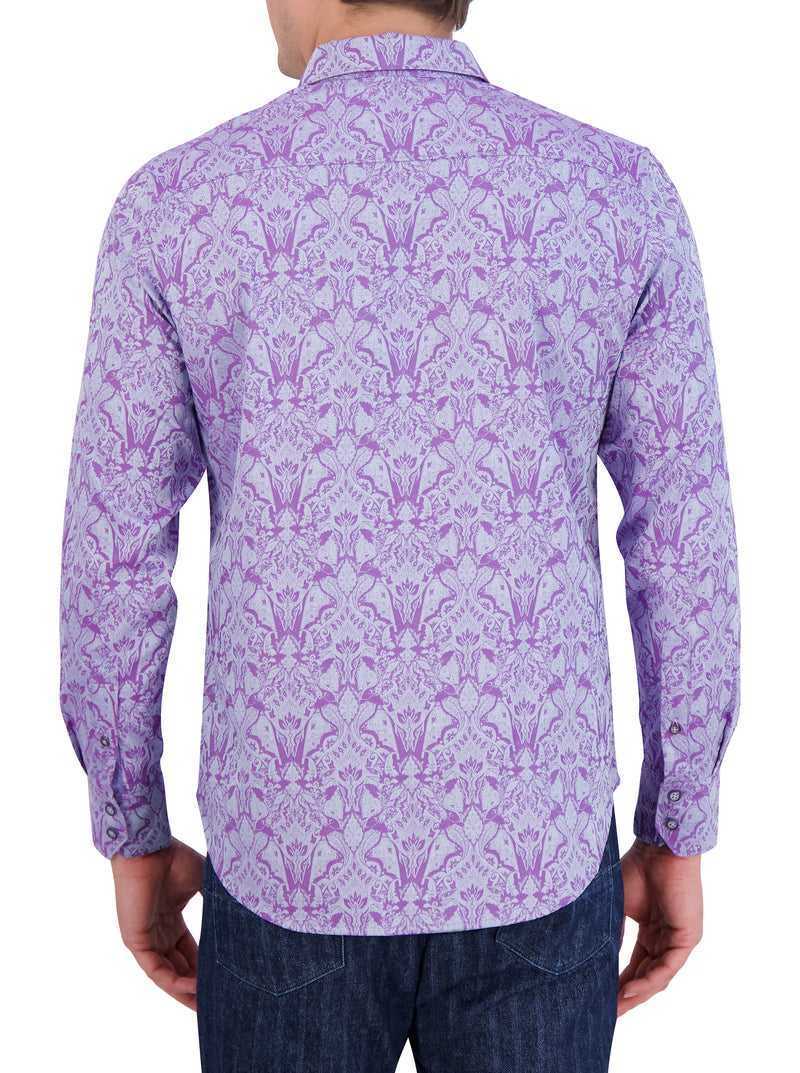 Robert Graham Highland Long Sleeve Button Down Shirt Lilac | 569ZYNHSD